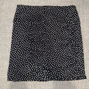 Free People: Black and White Polka Dot Rippled Skirt Size Small